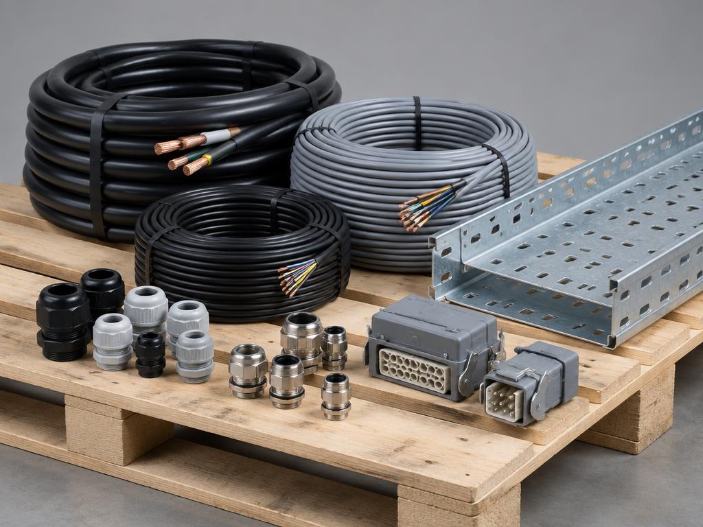 Industrial power and control cables, connectors and cable tray for sourcing review