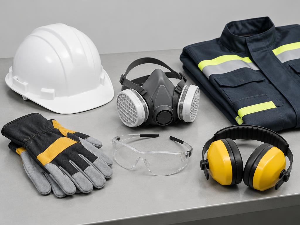 Industrial PPE: helmet, gloves, safety glasses, respirator and FR clothing for sourcing review
